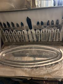 Set posate lusso pesce e vassoio