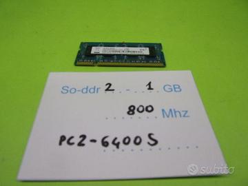Memoria SO-DIMM DDR2 1 Gbyte, 800 Mhz, PC2-6400 PC
