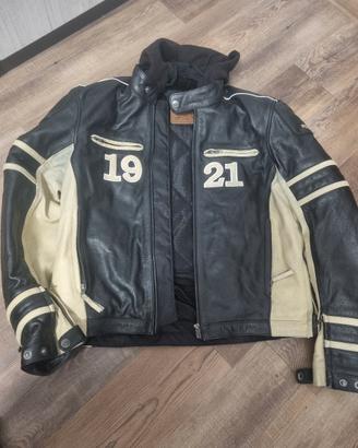 giacca Moto pelle con protezione 