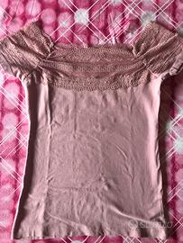 Maglietta rosa donna taglia S
