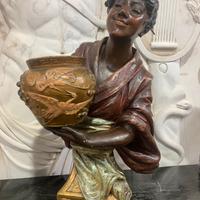 Scultura gheisha in terracotta