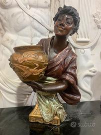 Scultura gheisha in terracotta