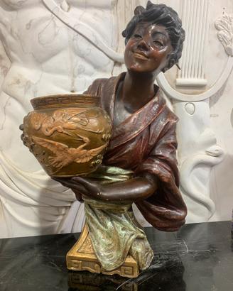 Scultura gheisha in terracotta