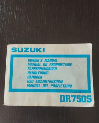 Libretto uso e manutenzione SUZUKI DR750S