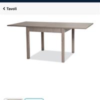 Tavolo allungabile 90/180 cm e 90x90