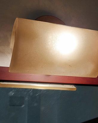 Applique in vetro satinato e bronzo