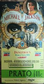 Biglietto intero concerto Michael Jackson 