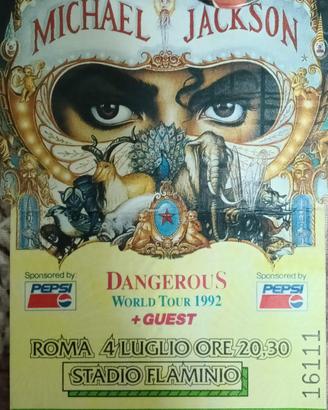 Biglietto intero concerto Michael Jackson 
