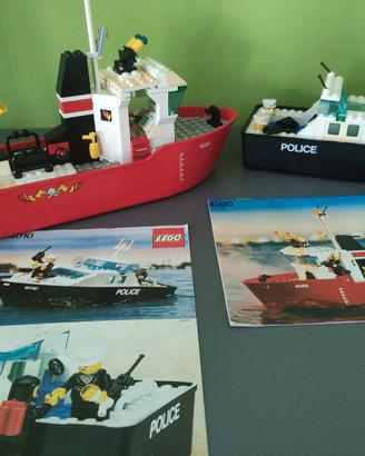 lego lotto barche polizia pompieri 4020 4010 