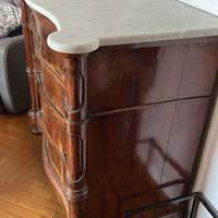 Comò con base in marmo - da restaurare