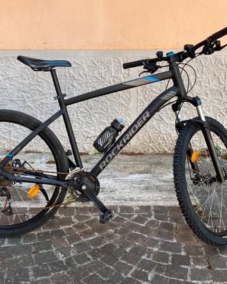 BICICLETTA MTB ROCKRIDER ST 520 - NERO/AZZURRO