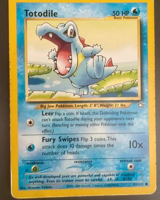 Totodile n. 81 mazzo neo genesis