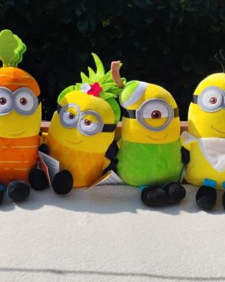 Pupazzi Minions Peluche Intera Collezione 8 Pezzi