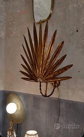 Lampada a muro foglia oro
