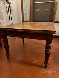 Tavolo tedesco in legno quadrato 110 allungabile