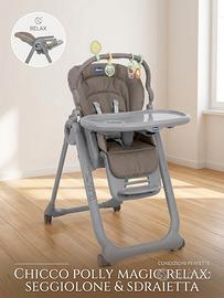 Seggiolone Chicco Polly Magic Relax - Grigio