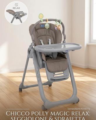 Seggiolone Chicco Polly Magic Relax - Grigio