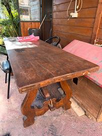 Tavolo legno massello antico