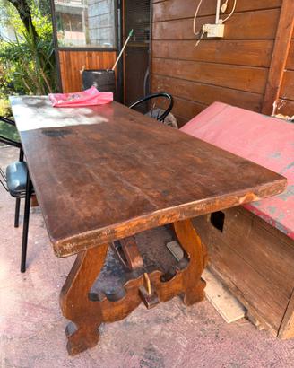 Tavolo legno massello antico
