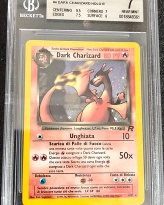 dark Charizard holo team Rocket Unlimited bgs 7