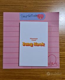 Jungkook Message Card di Butter