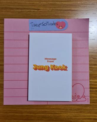 Jungkook Message Card di Butter