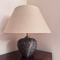 Lampada da tavolo vintage in vetro maculato