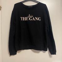 Felpa nera senza cappuccio da donna