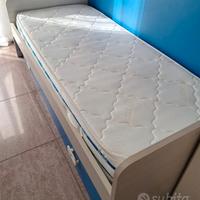 letto singolo con secondo letto a cassetto