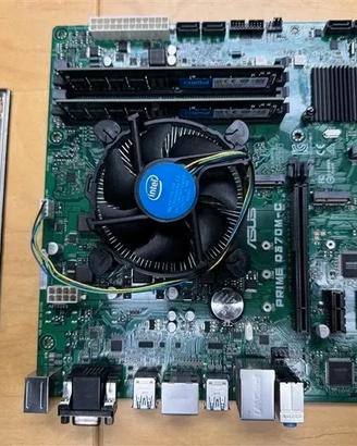 ASUS Prime Q370M-C Scheda Madre + i5-9500 + 8GBRAM