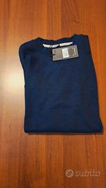 Felpa girocollo Cotton & Silk colore Blu, misura M