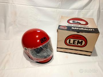 Casco LEM N.I.B. tg L vintage rosso