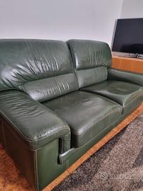 divano letto piu divano 2 posti pelle bizonte 