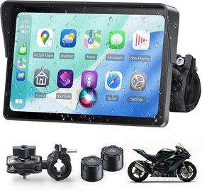 Moto Carplay Apple Android Display 7" Impermeabile