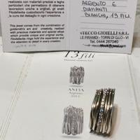 Anello filodellavita argento e diamanti bianchi