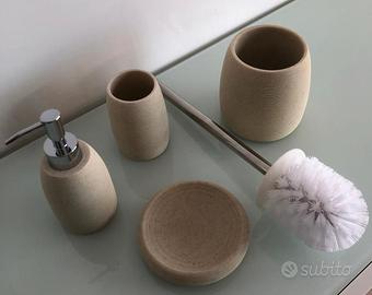 Kit accessori bagno poliresina