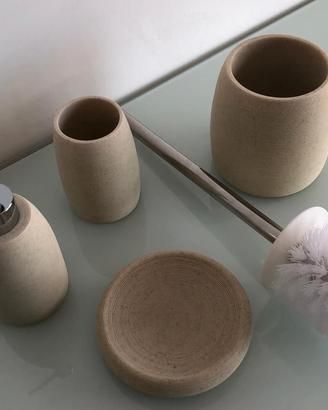Kit accessori bagno poliresina