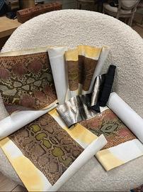 Pitone in pelle per borse e scarpe.