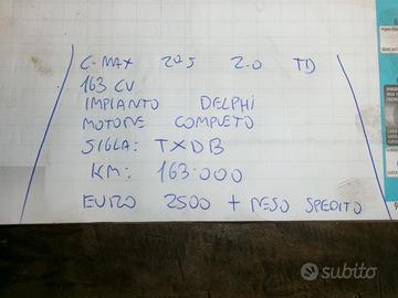 Motore c-max 2^s 2.0 td 163cv impianto delphi