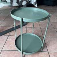 Tavolino rotondo metallo verde