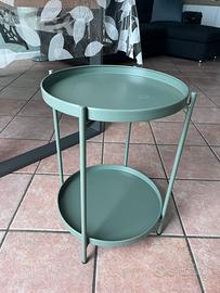 Tavolino rotondo metallo verde
