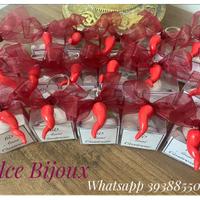 Bomboniera corno portafortuna portachiavi