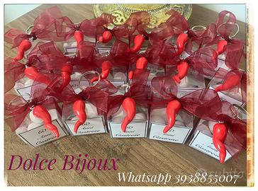 Bomboniera corno portafortuna portachiavi