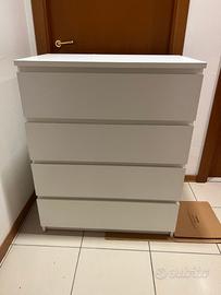   IKEA MALM Cassettiera 4 Cassetti Bianca - Usata