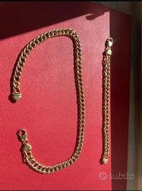 Collier & Bracciale in argento 925;placcato oro