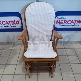 SEDIA OSCILLANTE OLD AMERICA CHIARA CUSCINO RIGHE