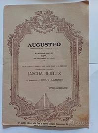 Teatro Augusteo Stagione 1925-26 JASCHA HEIFETZ
