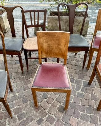 Lotto sedie varie vintage