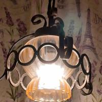 lampadario in ferro battuto