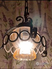 lampadario in ferro battuto